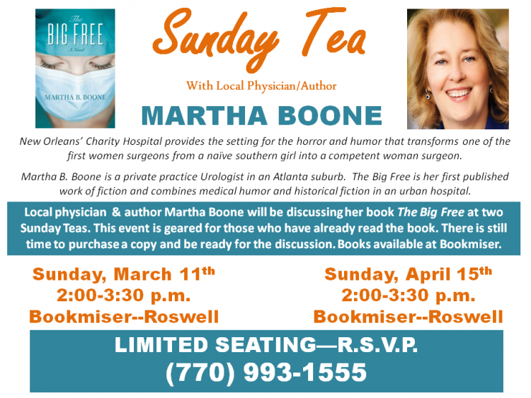 Event At Bookmiser Roswell: Sunday, March 11th. Sunday Tea With Local ...